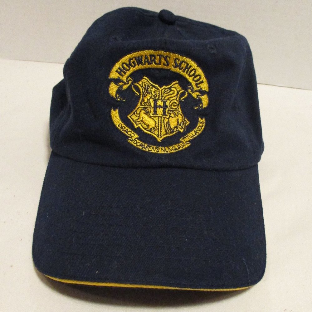 Harry Potter Hat Wizarding World Y2K Blue Gold Outdoors Travel Embroided Hat